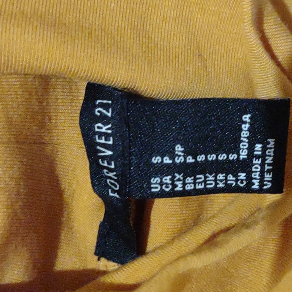 Forever 21 Mustard Mock Neck Dress Small 🆕 - Picture 2 of 2